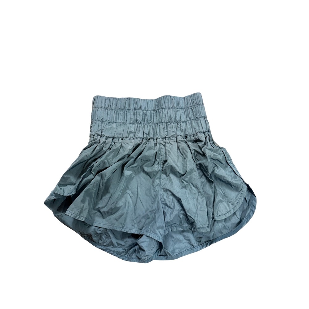 Free People Movement The Way Home Shorts Dusty Blue High Rise Smocked Waist S